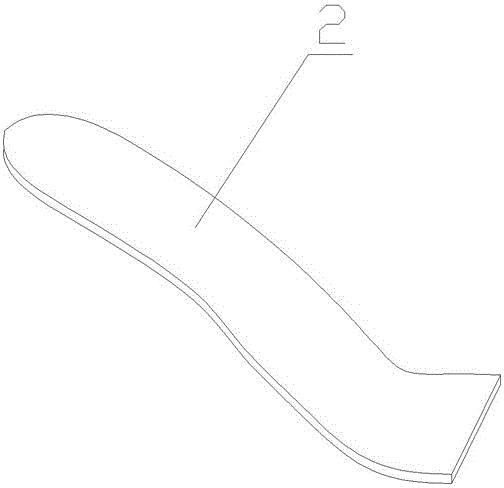 Steel-bar-free high-heeled shoe insole and manufacturing method thereof