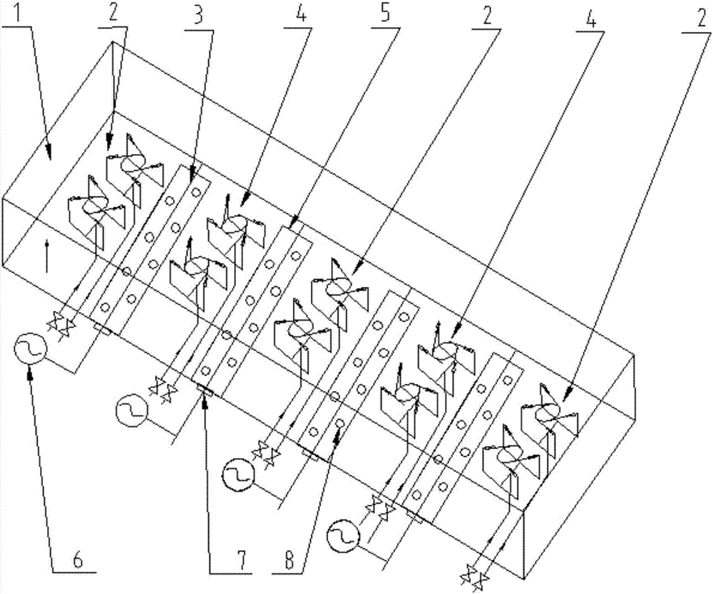 Ammonia-nitrogen mixing device for ammonia injection system of thermopower boiler