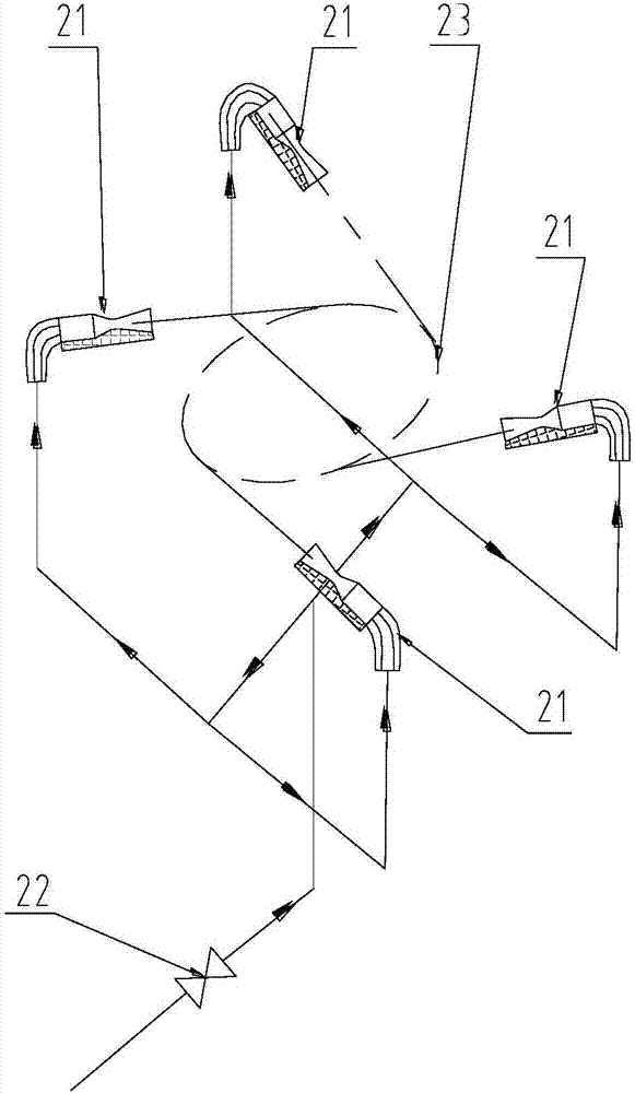 Ammonia-nitrogen mixing device for ammonia injection system of thermopower boiler