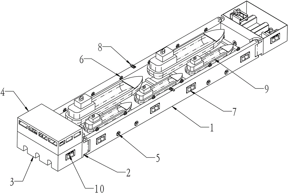 Method for increasing shipping efficiency of ship lock as well as roll-on roll-off vessel