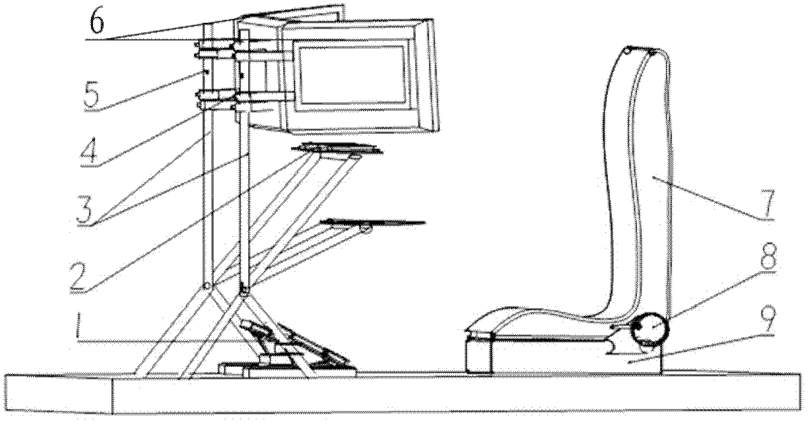 Experimental system for measuring brain load in multi-task visual cognition and method