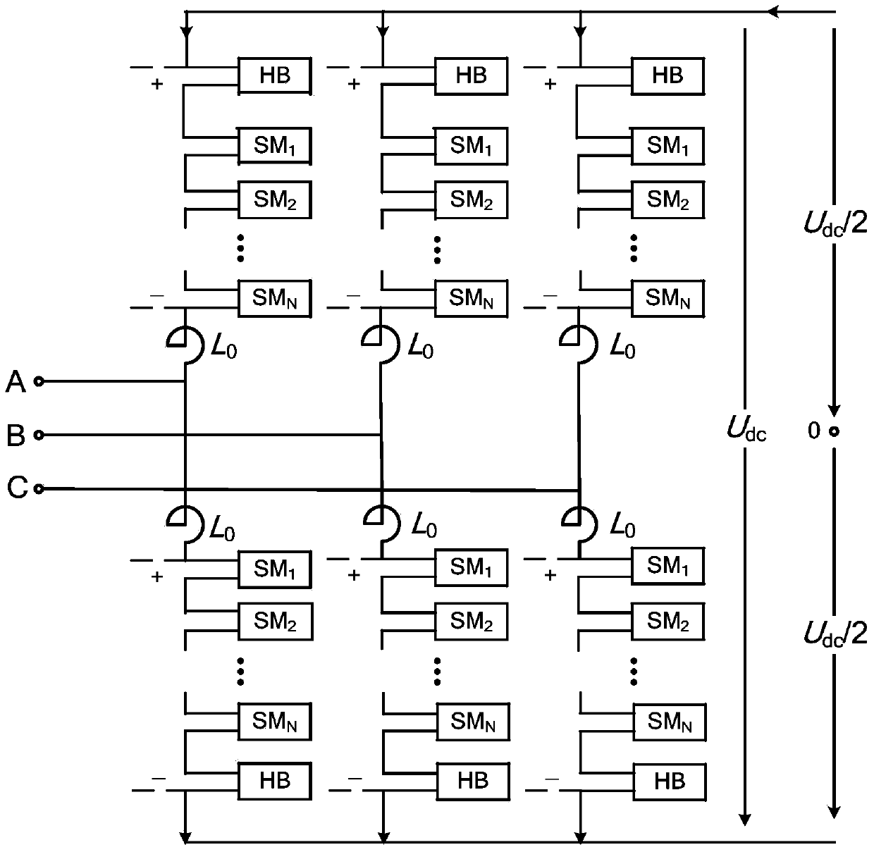 Full-bridge module and half-bridge module-based mixed multi-level converter and control method thereof