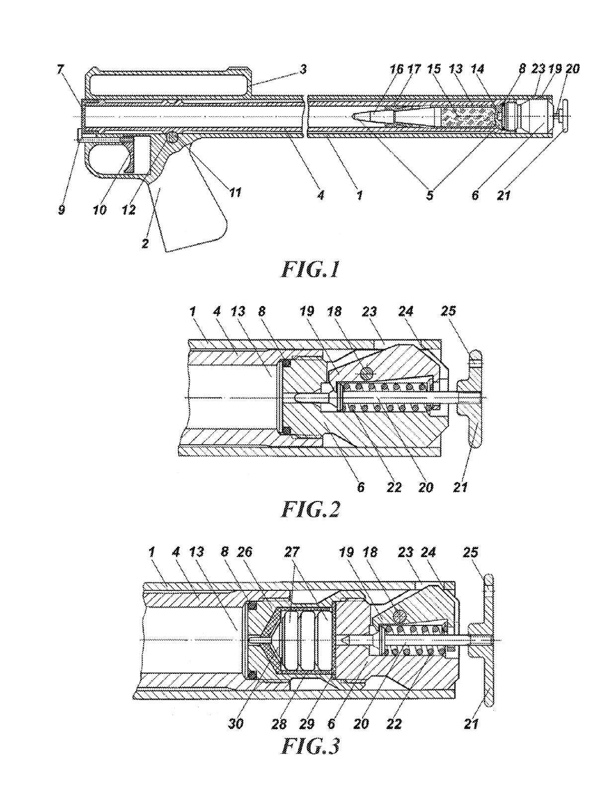 Recoilless underwater firearm