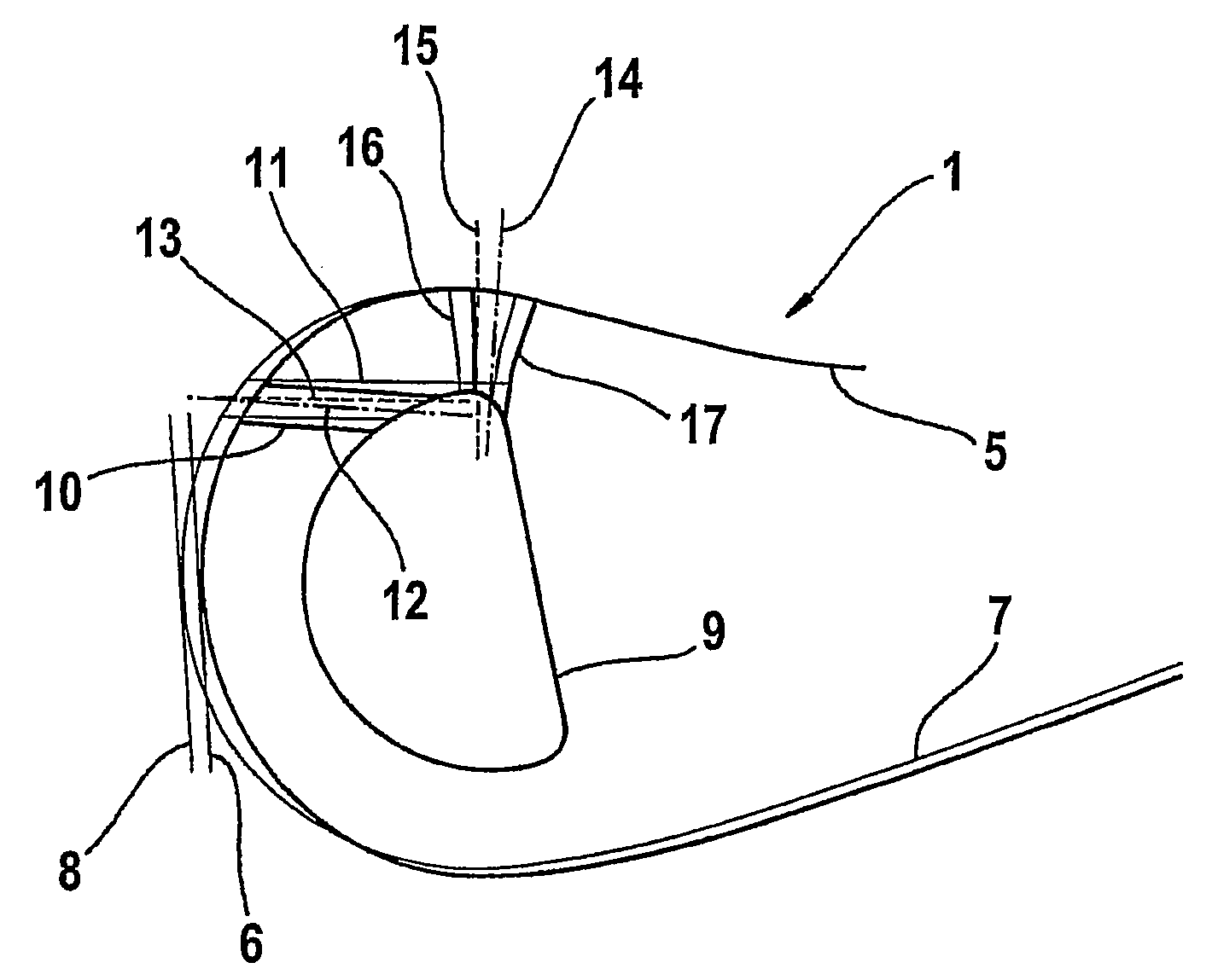 Process for producing holes