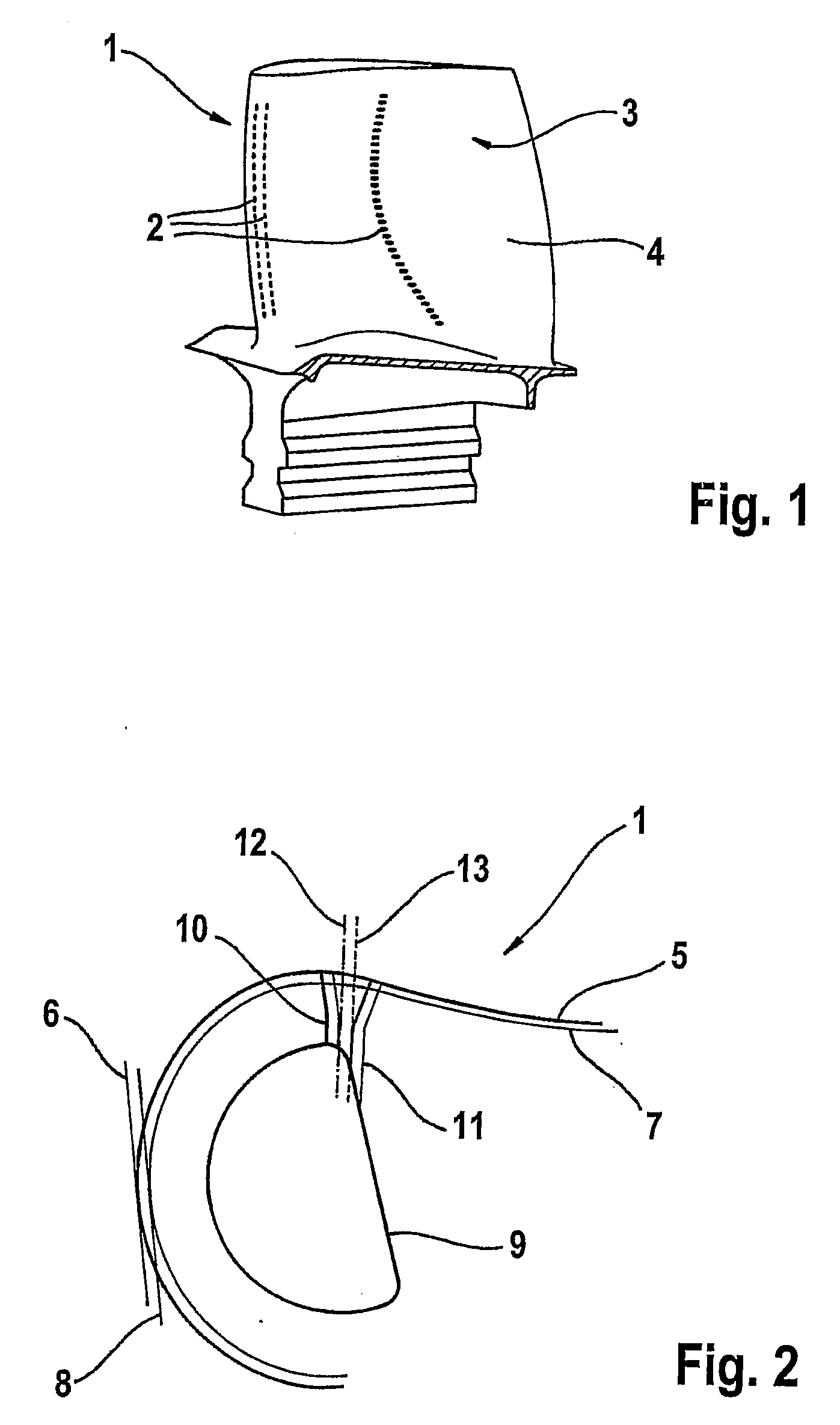 Process for producing holes