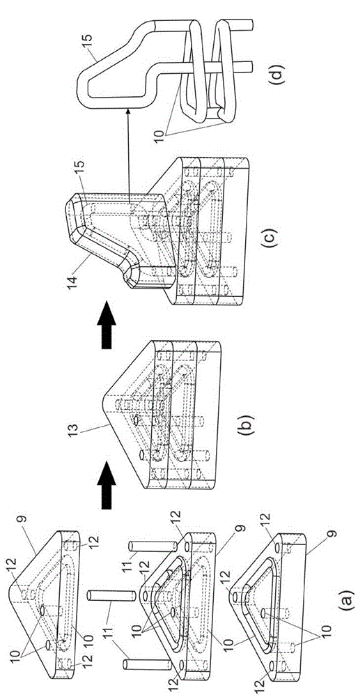 Mold with shape follow-up temperature control pipeline and manufacturing method thereof