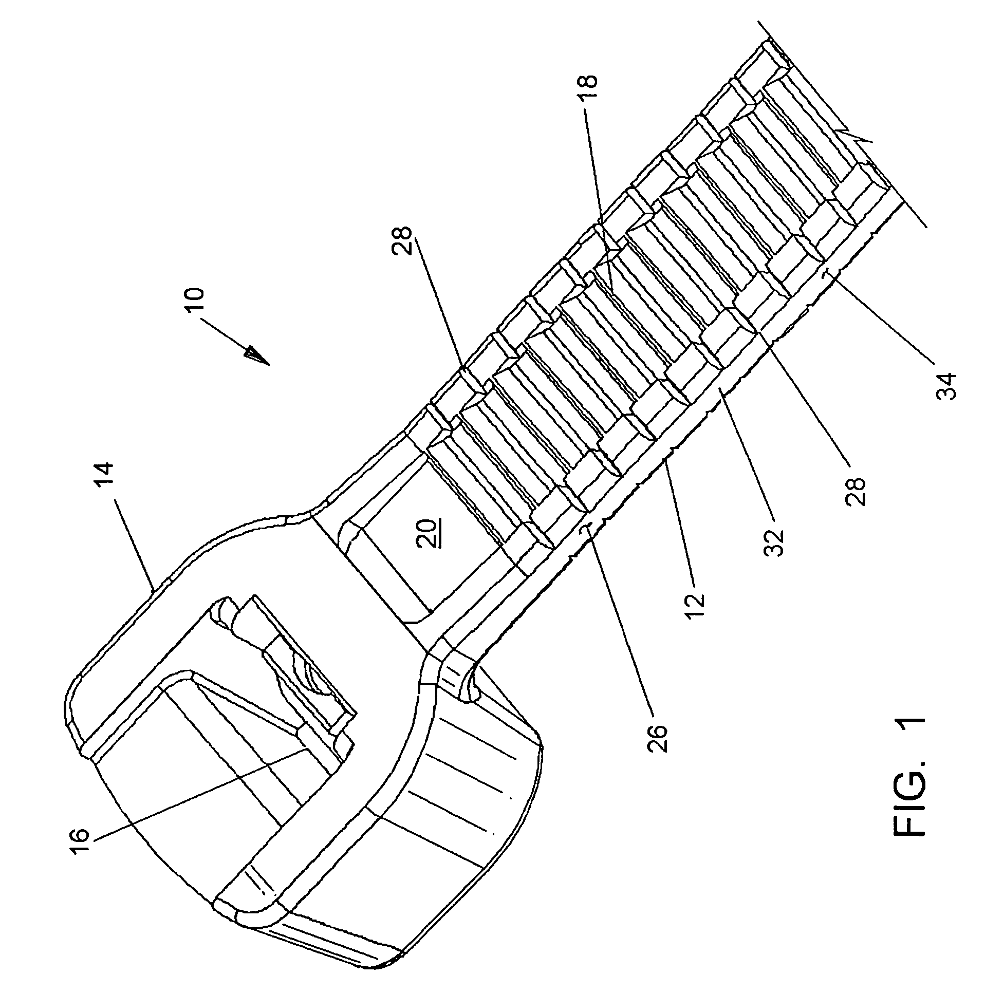 Cable tie having detachable tail