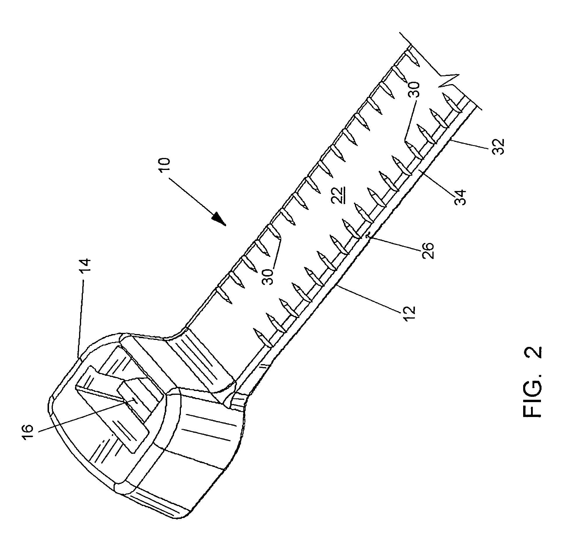 Cable tie having detachable tail