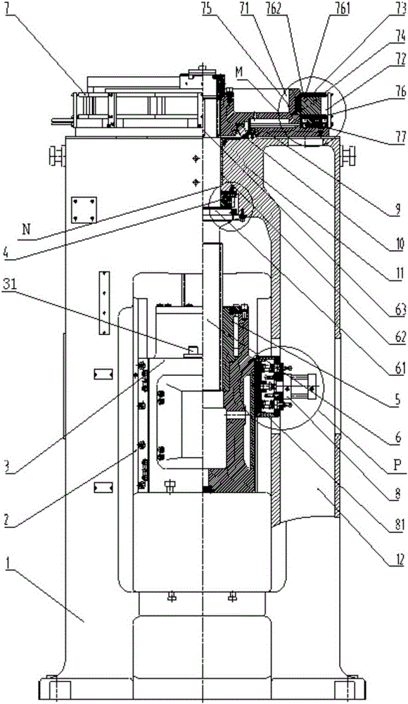 Numerical control electric screw press driven by permanent magnet synchronous linear servo motor