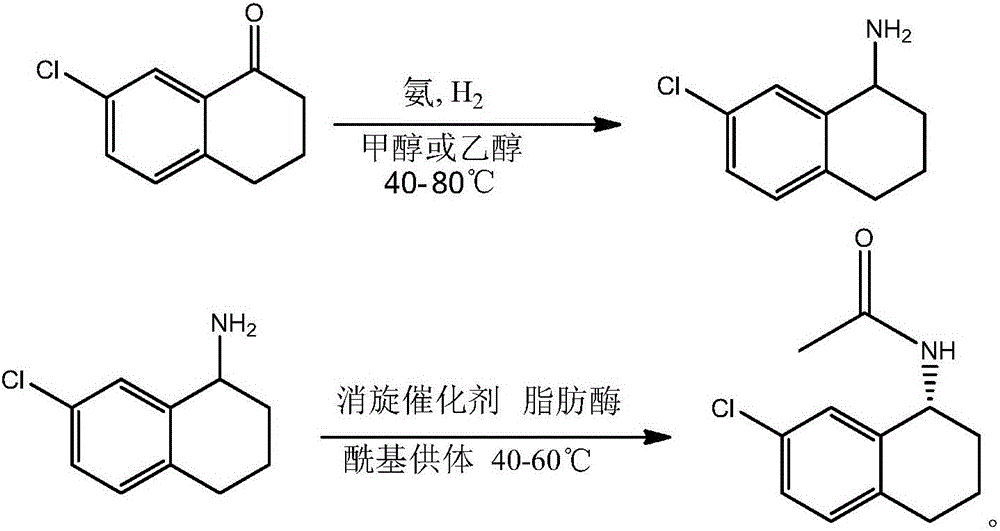 Preparation method of R-7-chloro-1-tetralinylamine