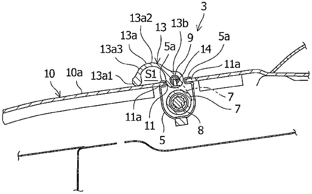 Construction of the sun visor