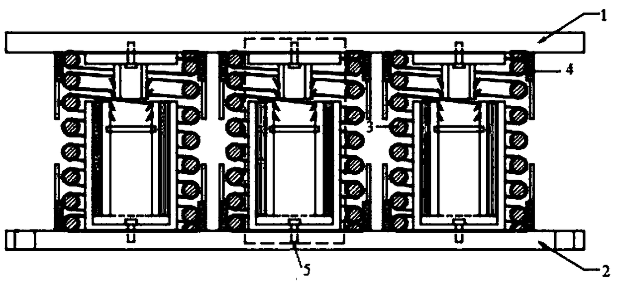 A spring damping cooperative vibration isolation/shock reduction device