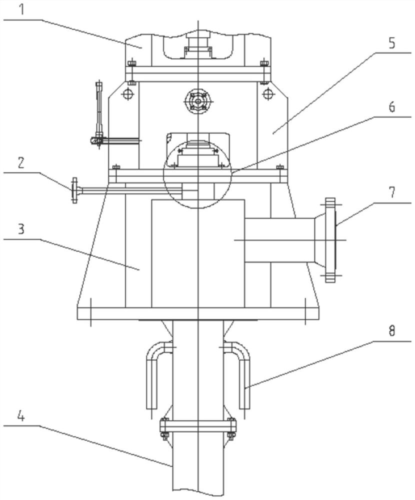 Sealing structure for molten salt pump, mounting method and molten salt pump