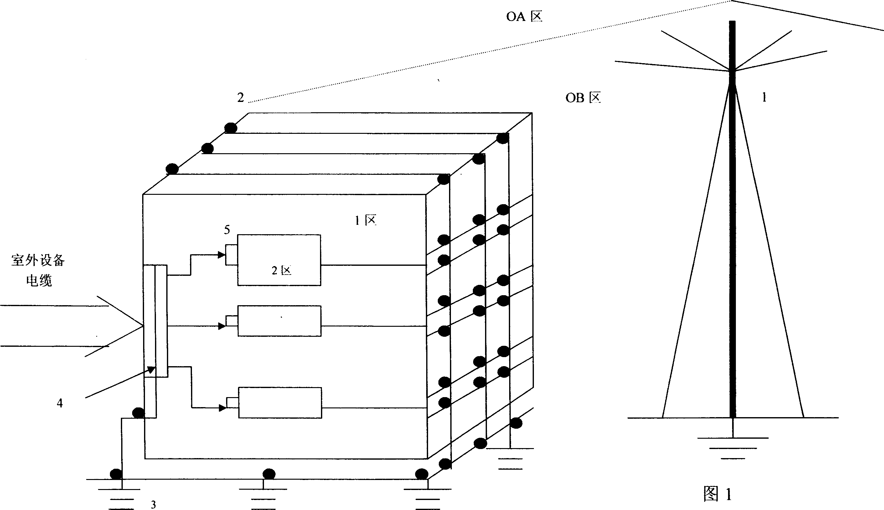 Integrated thunder protecting device for railway signal micro-electron equipment