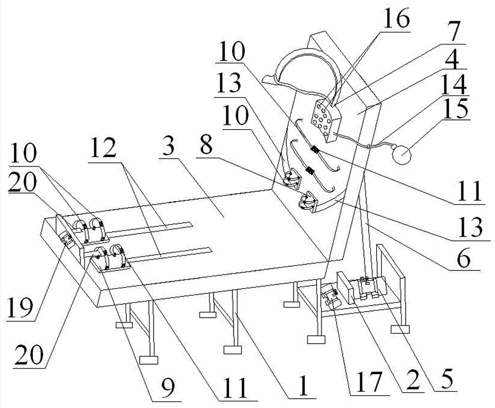 Rehabilitation training device with anti-convulsant and anti-thrombotic functions for stroke patients