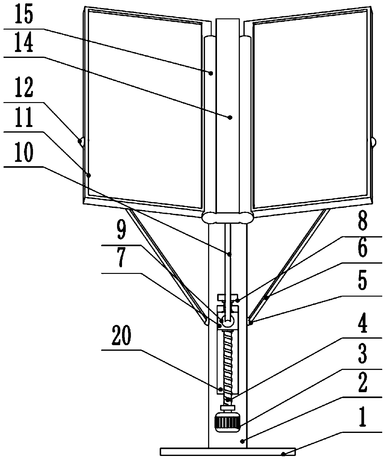 Municipal street lamp based on solar energy