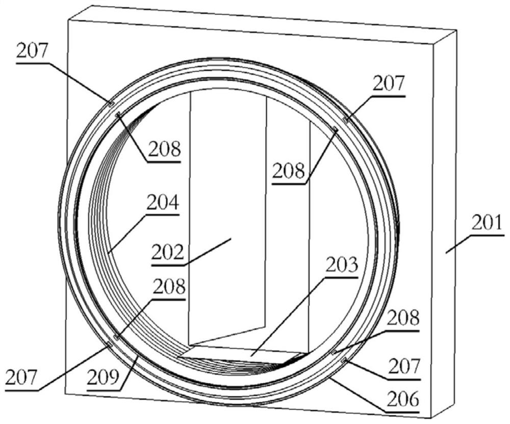 Split type full corrugated pipe butt joint interface and using method thereof