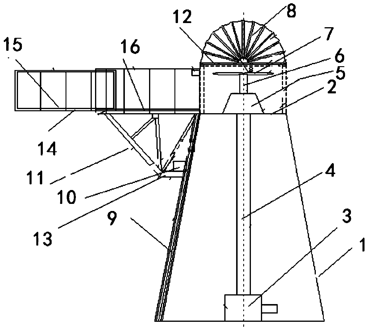 A full-scale helicopter rotor test tower