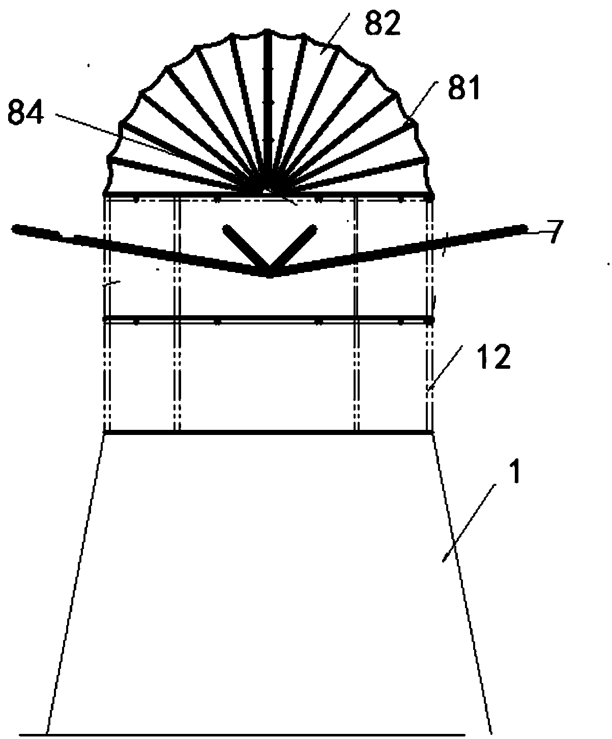 A full-scale helicopter rotor test tower