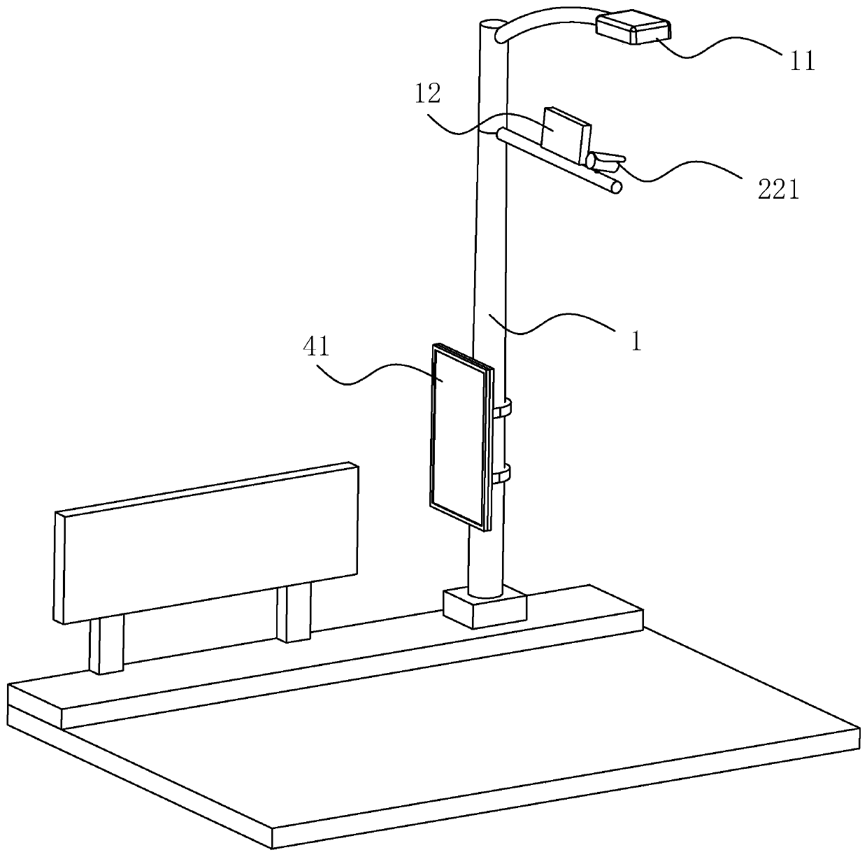 Stop street lamp with vehicle information identification function