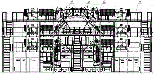 Digitalized assembly system for bodies of large planes