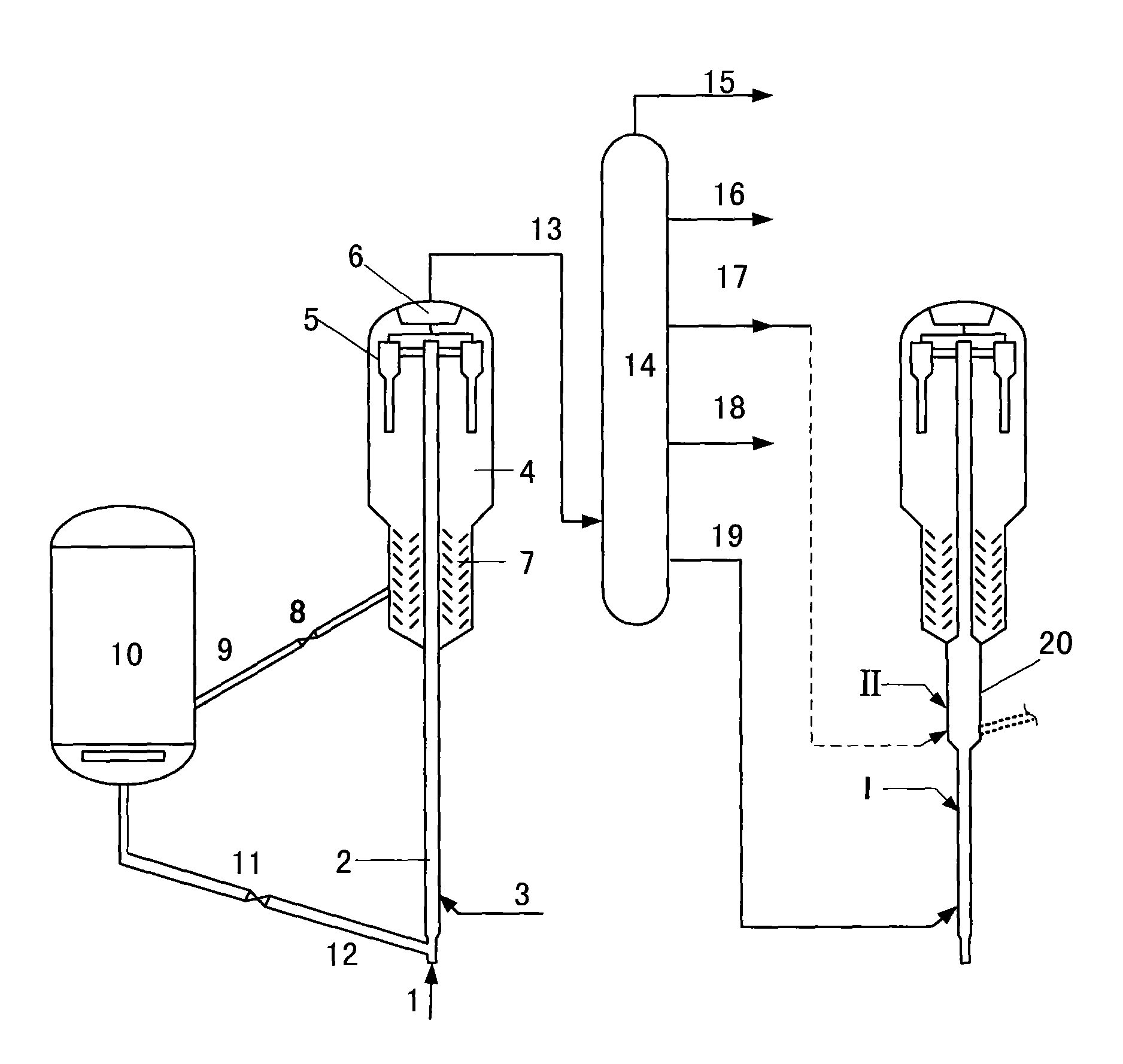 Catalytic conversion method for producing high-cetane number light diesel oil and low-olefin gasoline