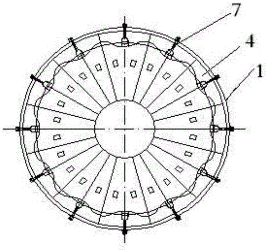 Wedge-key-shaped liner plate structure overflow ball mill and liner plate mounting method thereof