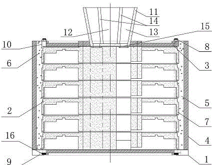 Disc type casting member superpose pouring apparatus convenient to dismount