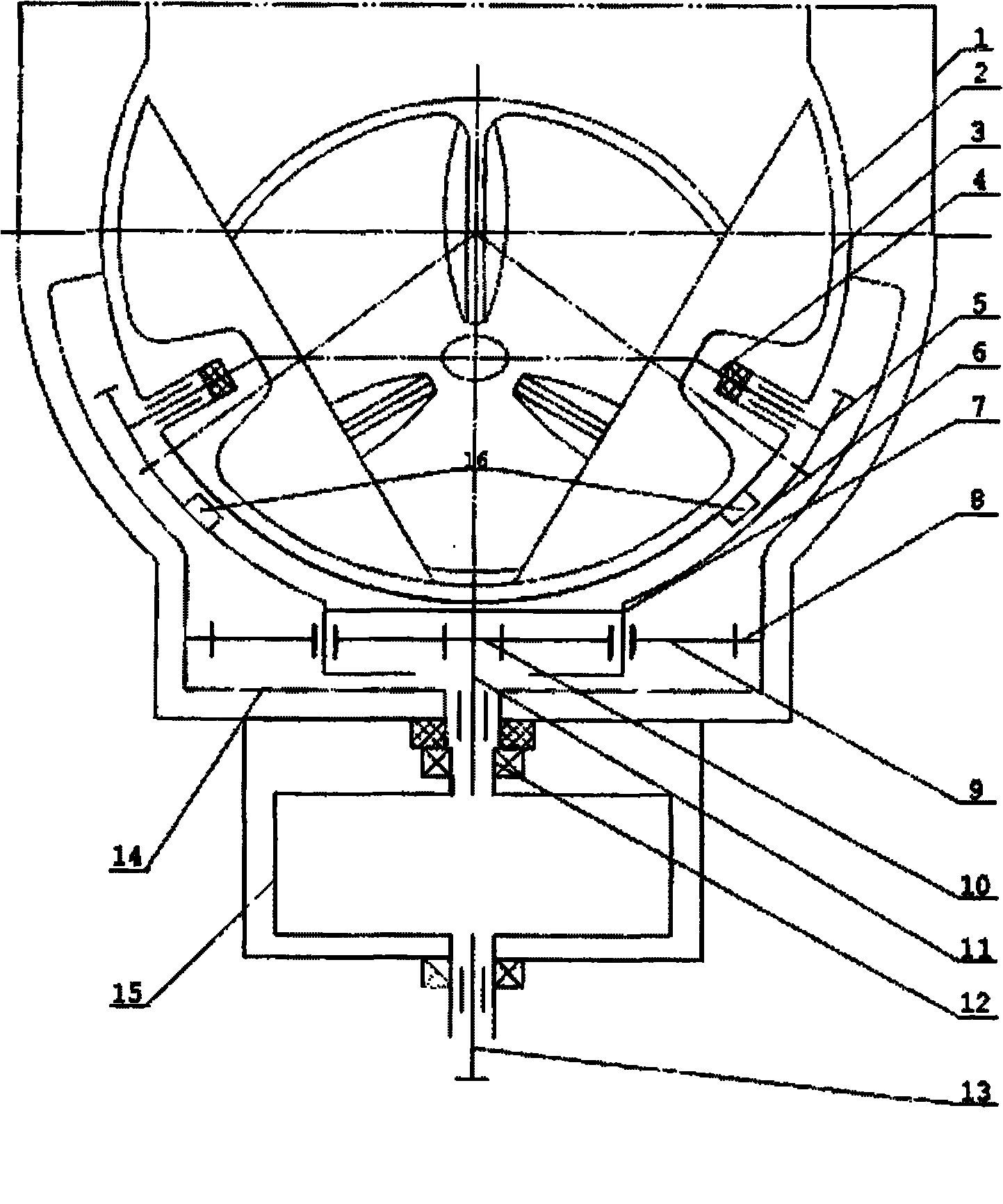 Impeller type washing machine transmission mechanism integrated with inner drum