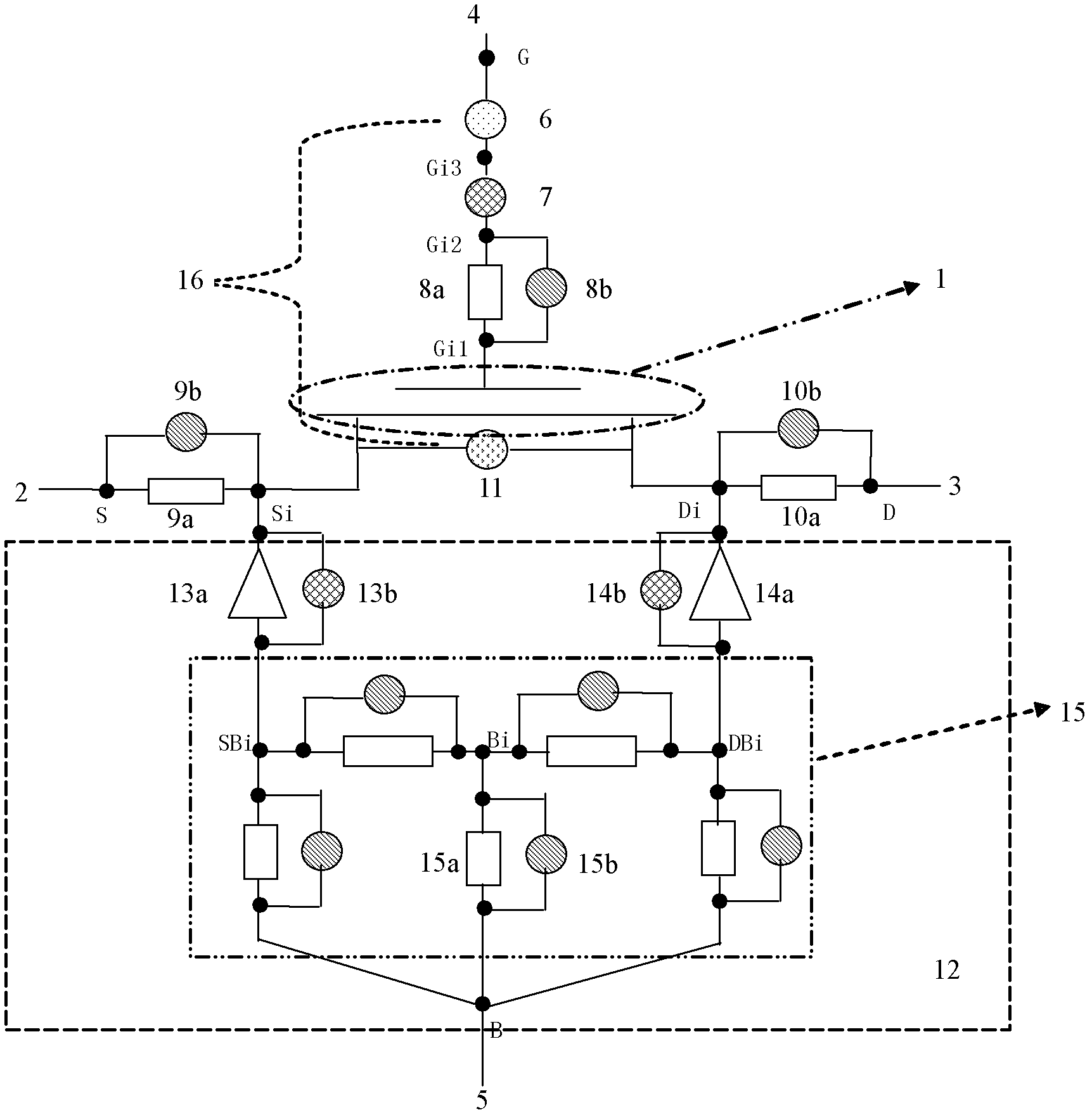 rfcmos model of radio frequency correlated noise