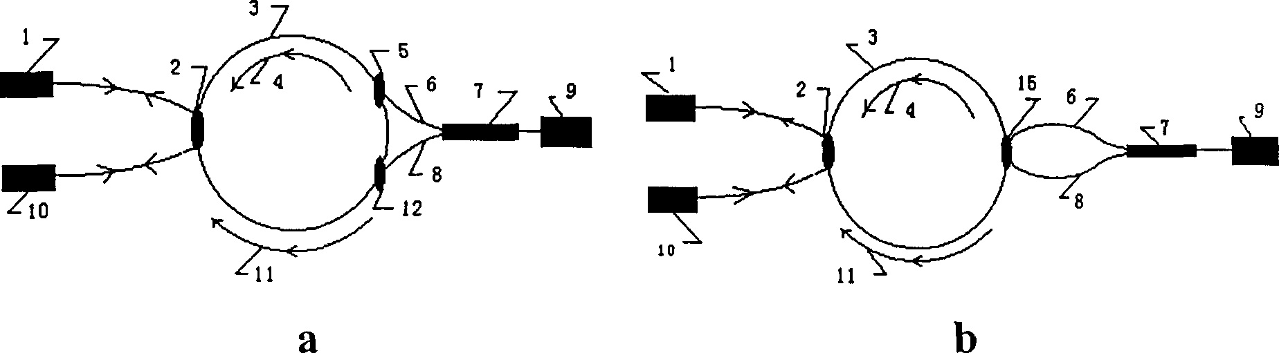 Beat frequency detection method for travelling-wave annular resonance cavity of non-mechanical gyro