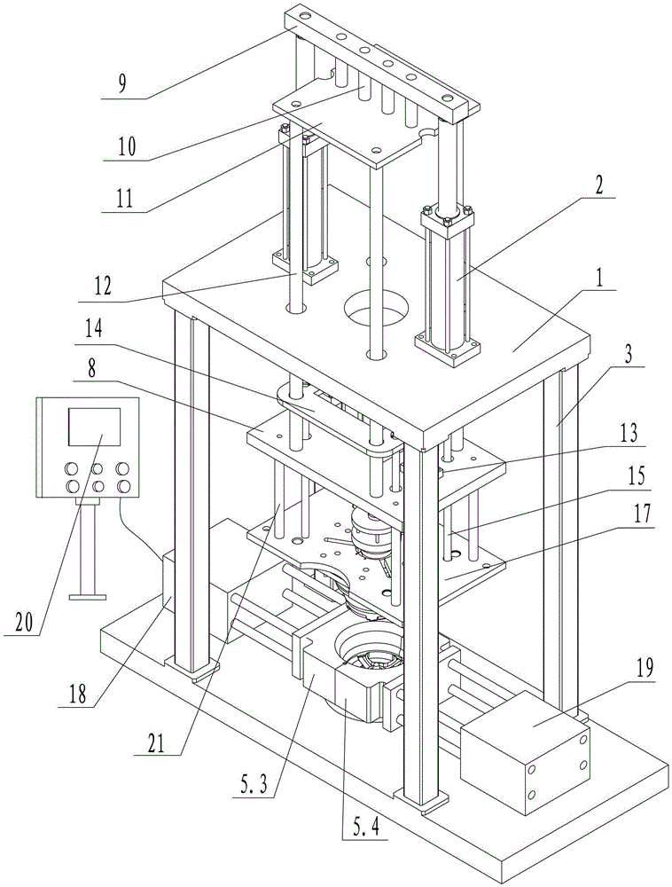 Gravity casting machine of wheel hub