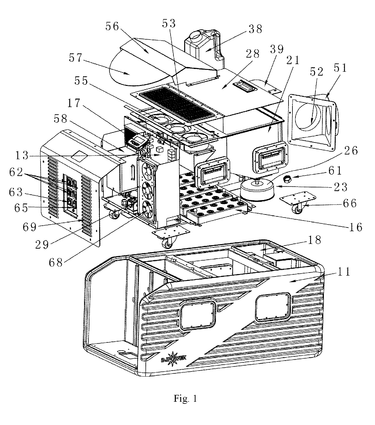 Fog machine with continuous water supply