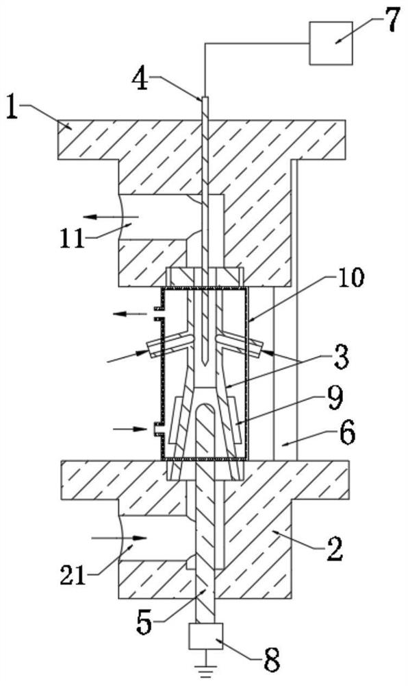 A device for synthesizing nitrogen oxides by air plasma