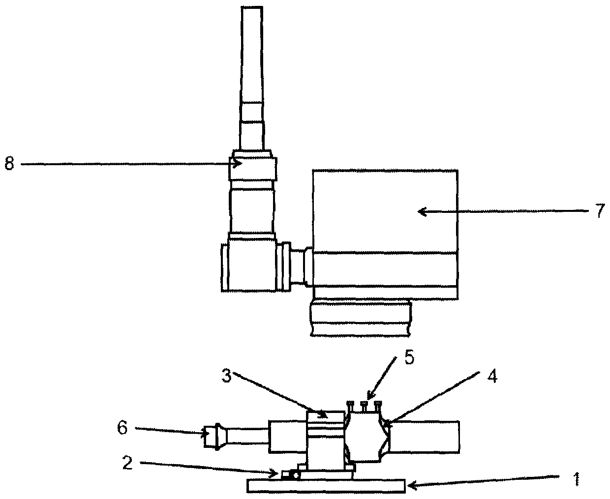 Ultrasonic-assisted laser device for preparing hydrophobic metal surface