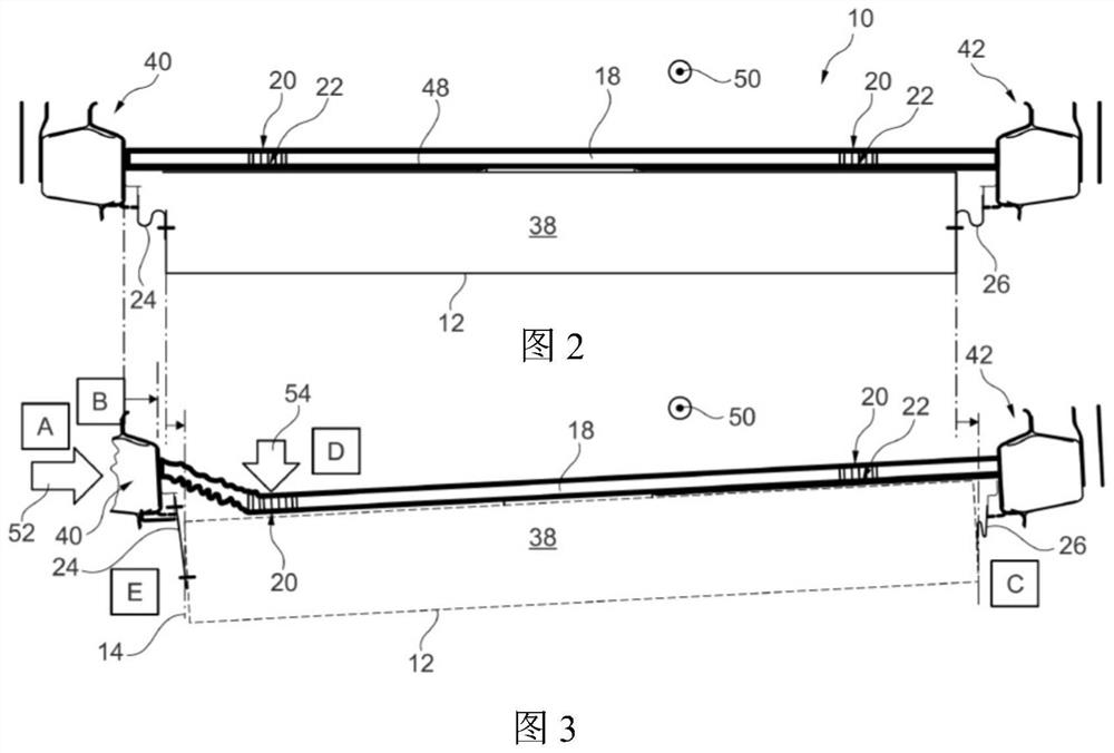 Attachment device for electrical energy source for providing traction for vehicle, preferably for electric vehicle