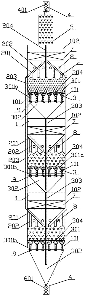 A catalytic bed flue gas purification device and its purification unit