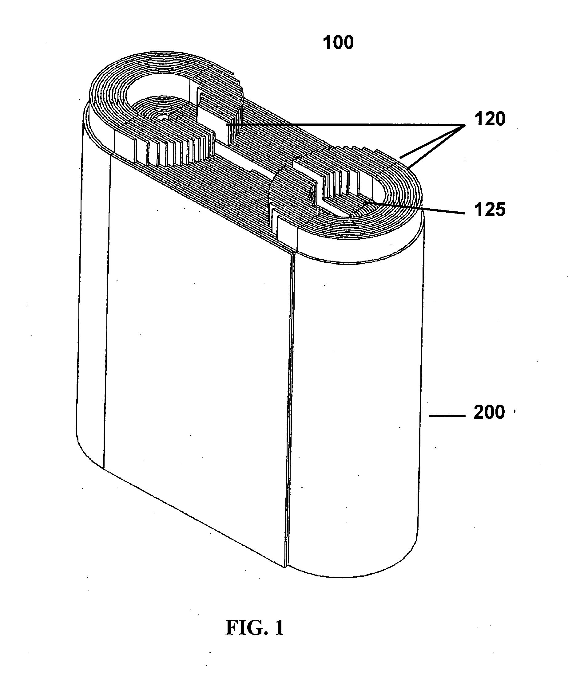 Oblong electrochemical double layer capacitor