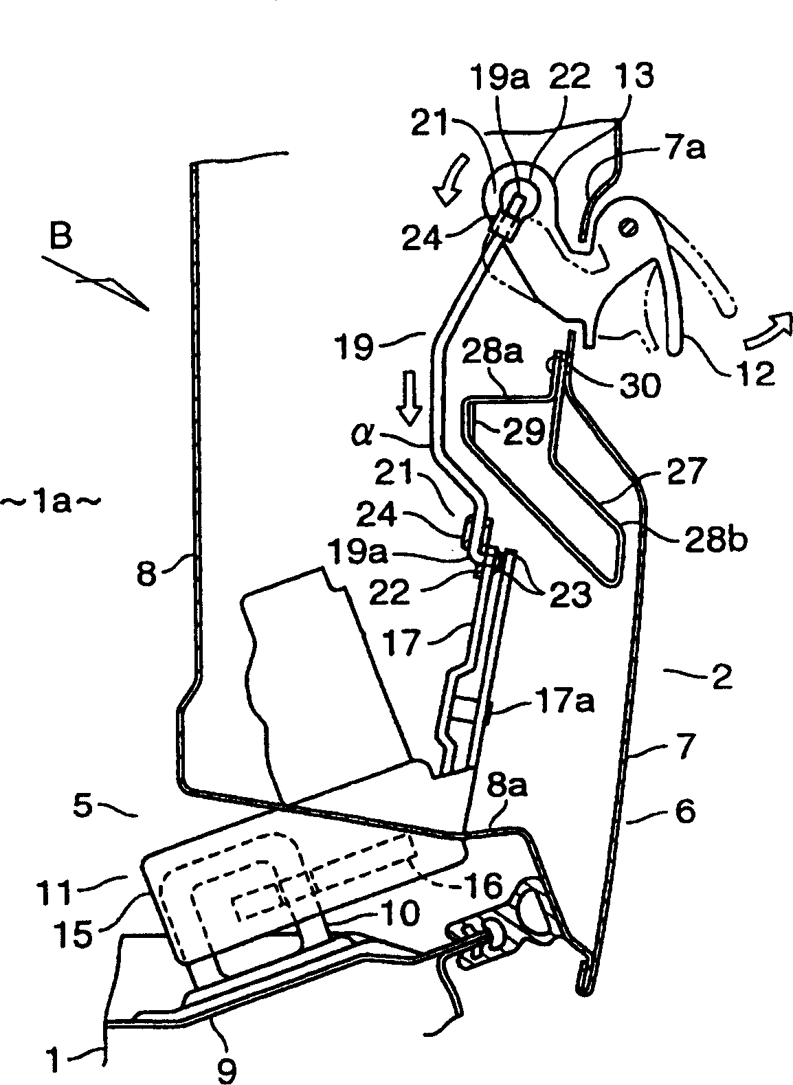 Structure for preventing car door opening