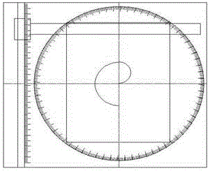 Drawing table with tabletop containing turnplate portion