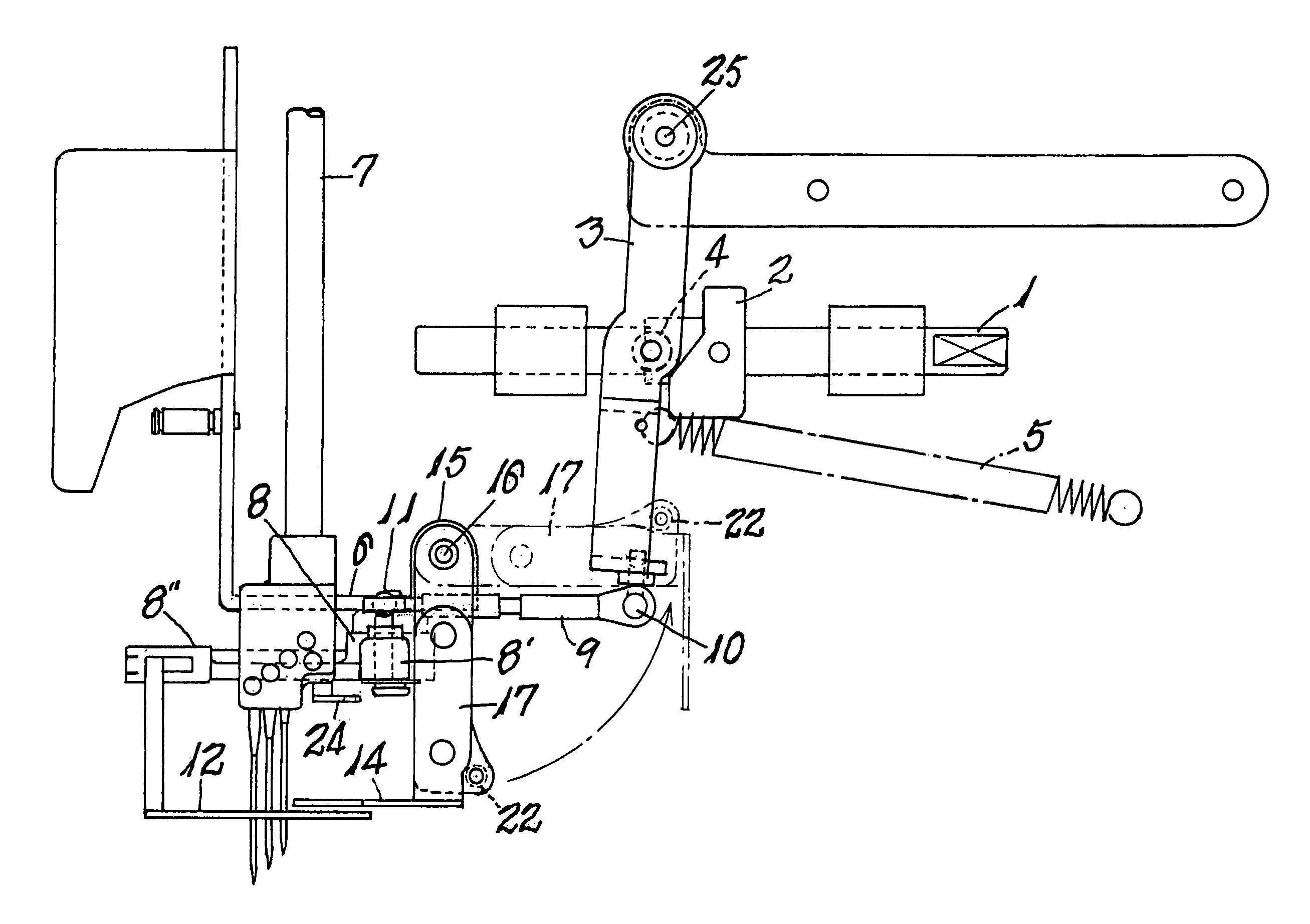 Upper decorative stitching device