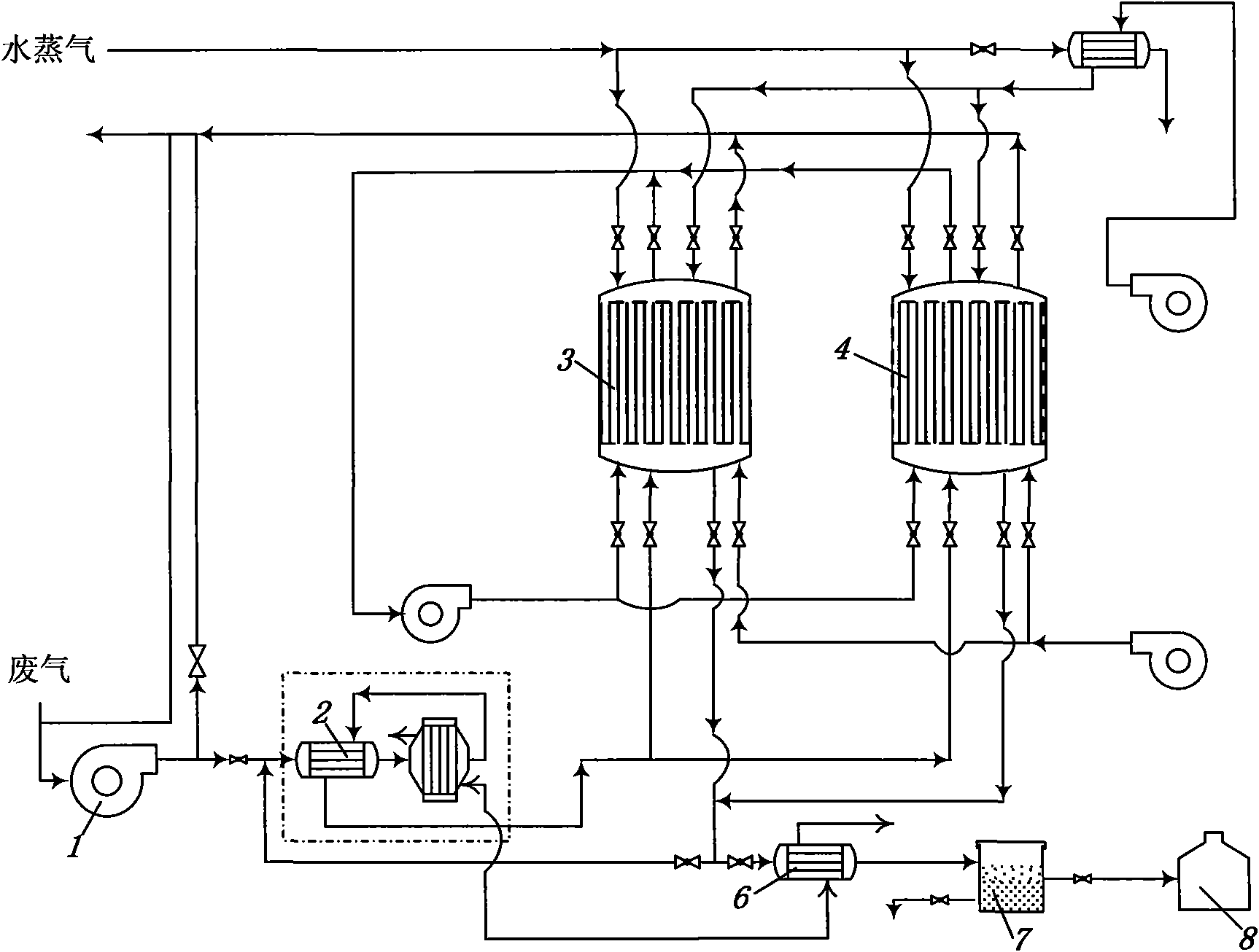 Process for recovering benzene-containing tail gas from preparation of cis-butenedioic anhydride by benzene oxidation