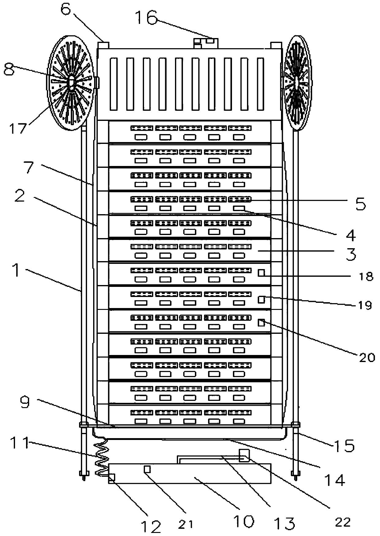 An intelligent environmental control system for wall-mounted agricultural planting racks