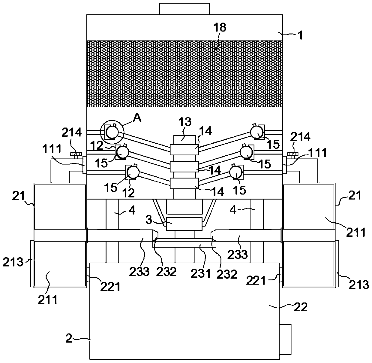 Domestic sewage dephosphorizing and denitrifying device for agricultural irrigation