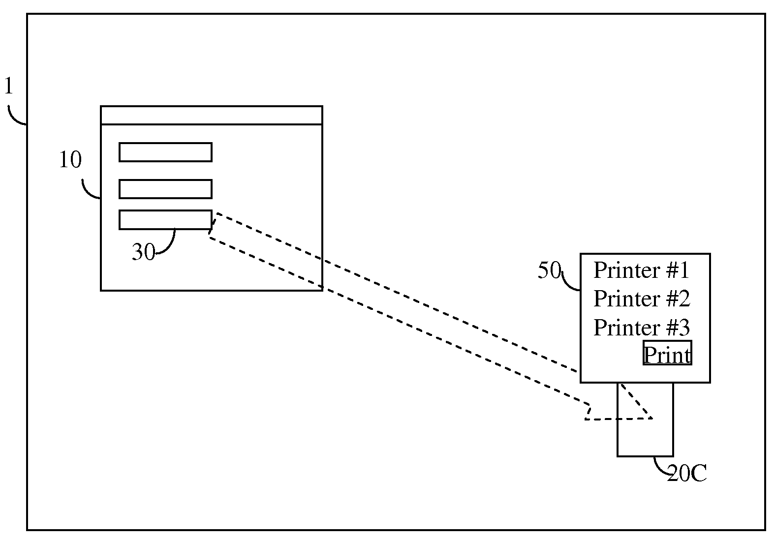 Drag-and-drop printing method with enhanced functions