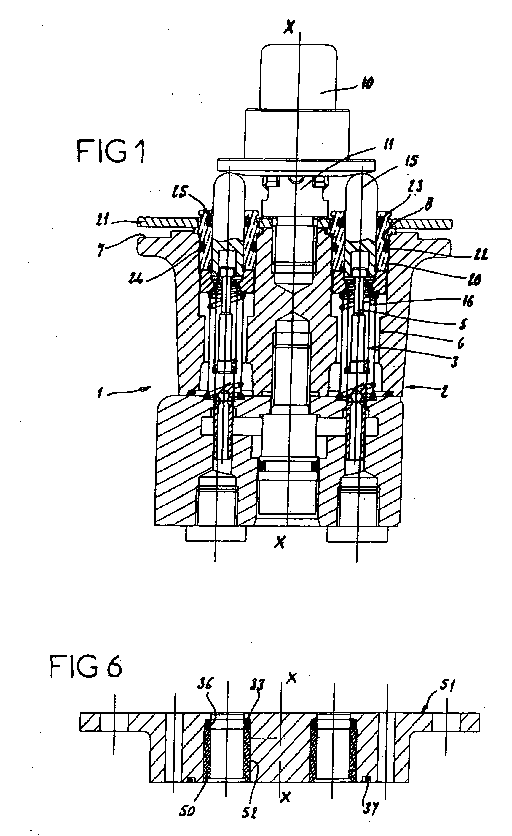 Double-guided pressurized fluid distributor