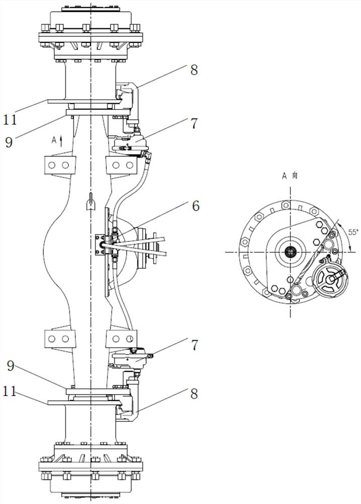 Service brake system for wheel loader