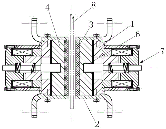 Disc locking device and braking method thereof