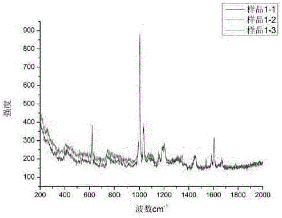 Method and system for identifying consistency of articles by using Raman spectroscopy