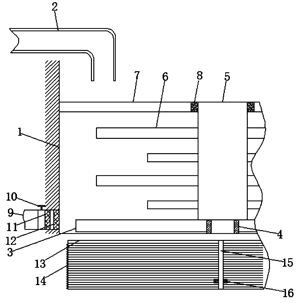 Stirring device for wastewater treatment based on magnetic induction effect